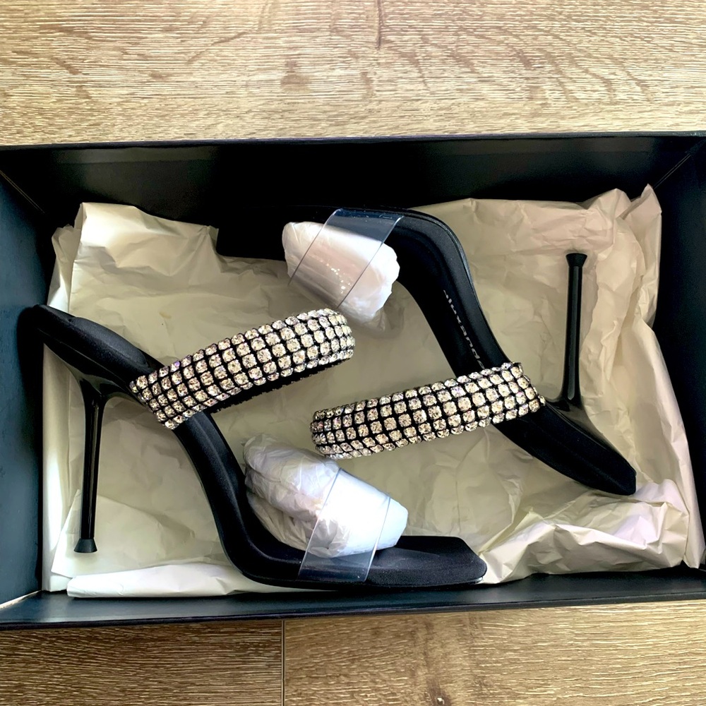 Alexander Wang Rhinestone/Clear beautiful heels Size 8 In Good Condition